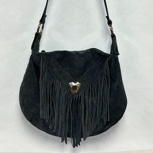 North Star Leather Fringe Hobo Bag - image 1